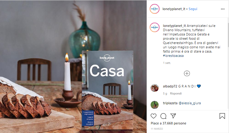 esempio lonely planet post coronavirus