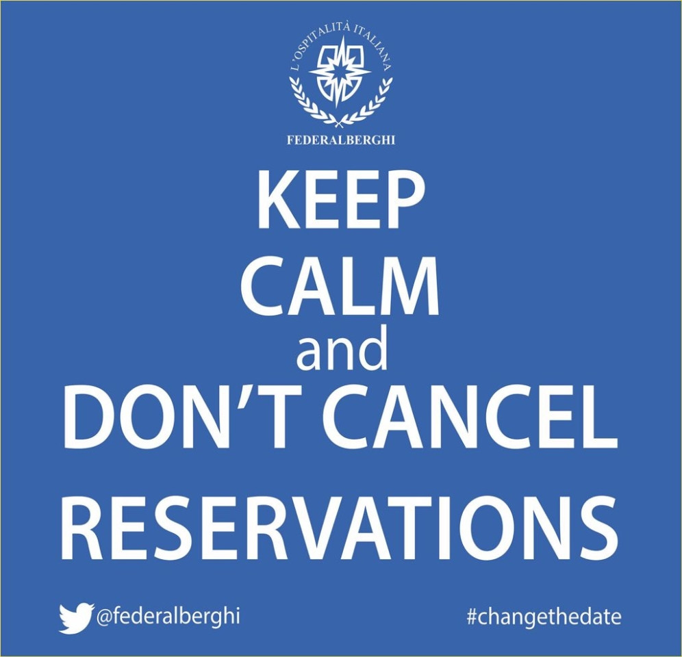 federalberghi keep calm don't cancel reservations